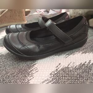 Hush Puppies Reese black leather Mary Jane shoes